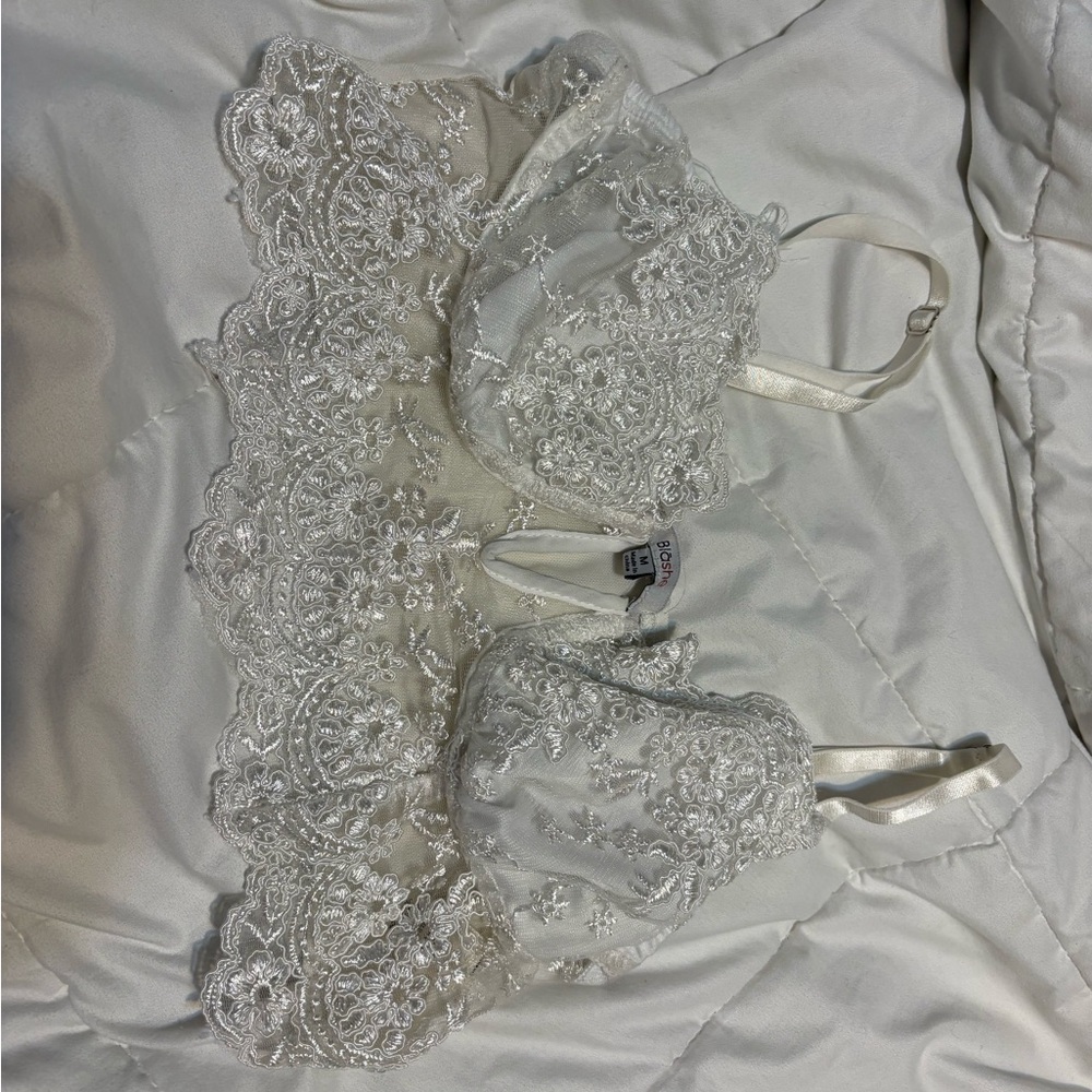 Elegant Lace White Bralette